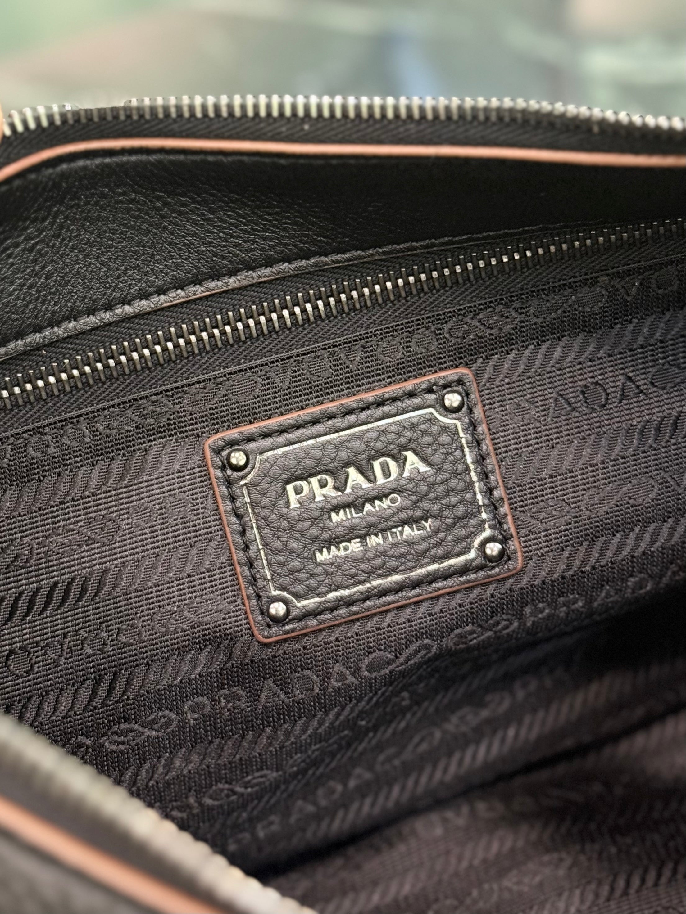 Prada Aimee large leather shoulder bag