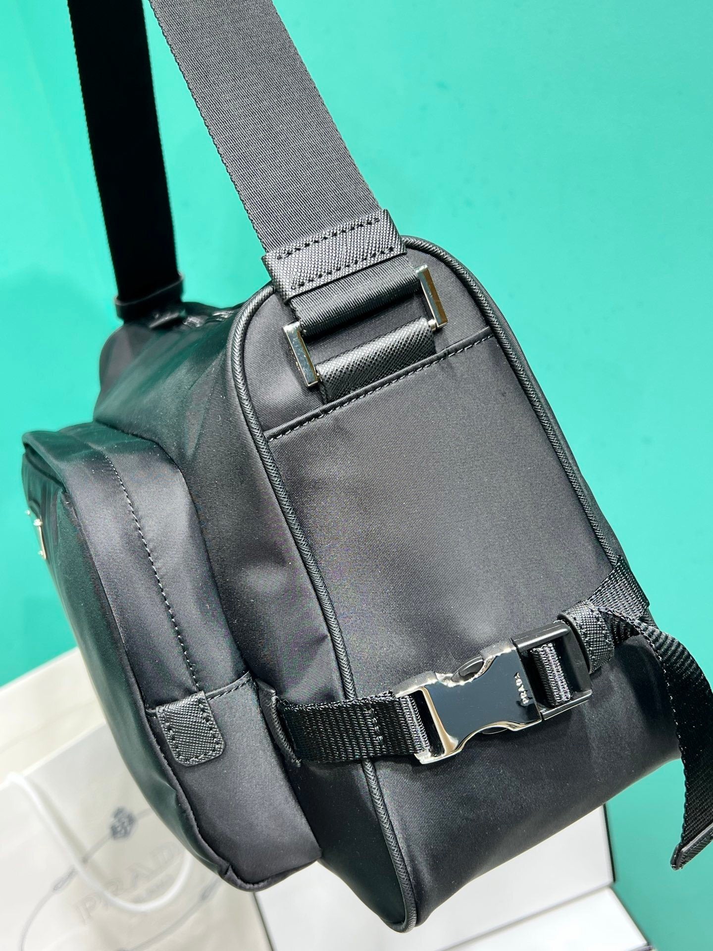 Prada large Re-Nylon and Saffiano leather shoulder bag