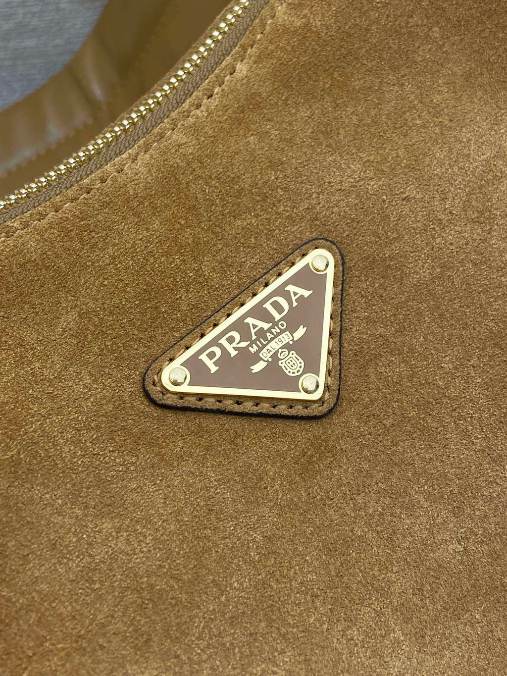 Prada Explore large suede bag