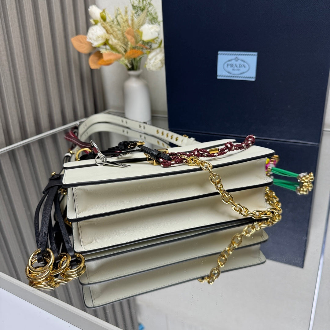 Prada Soft Sound small leather shoulder bag with charms