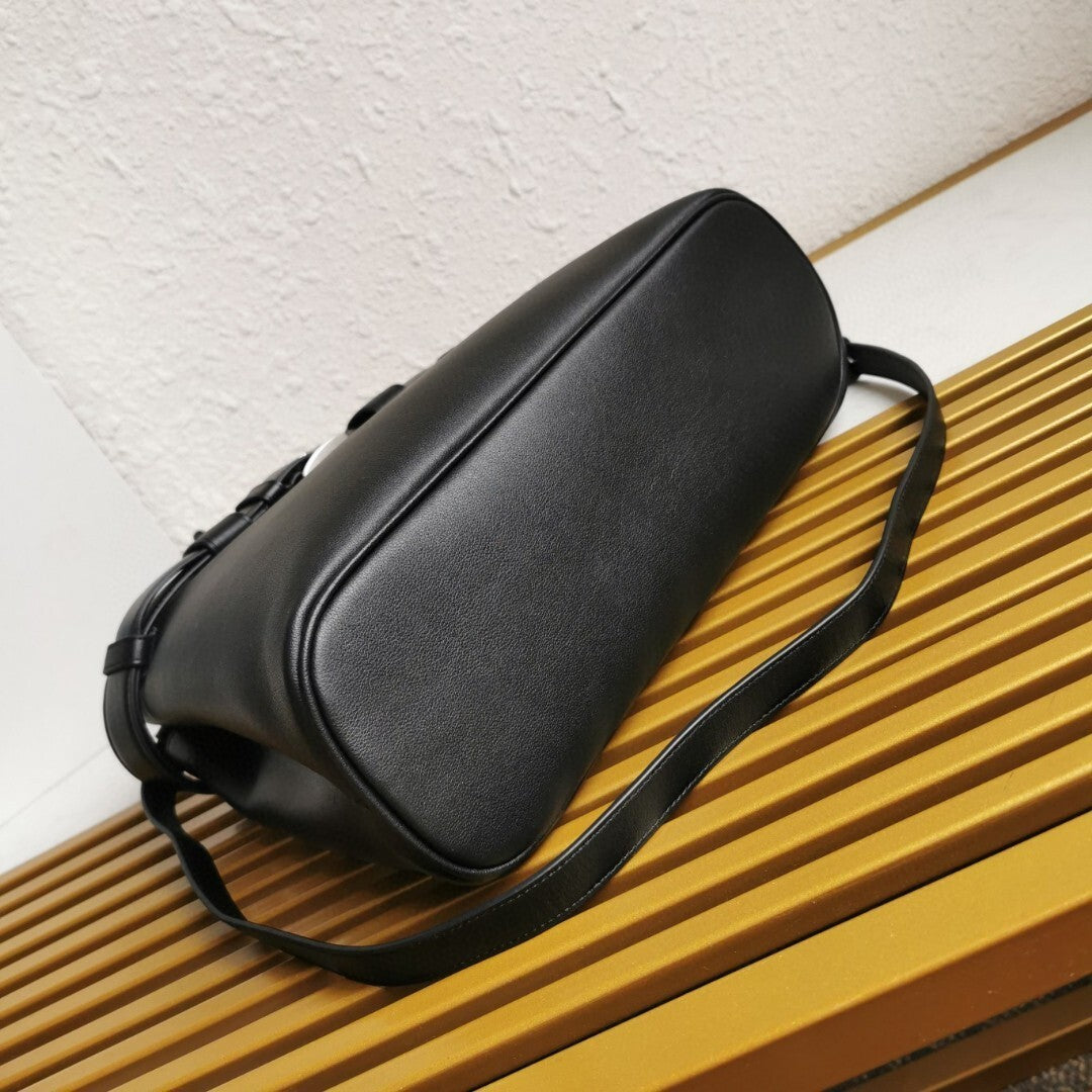 Prada Buckle small leather handbag with belt