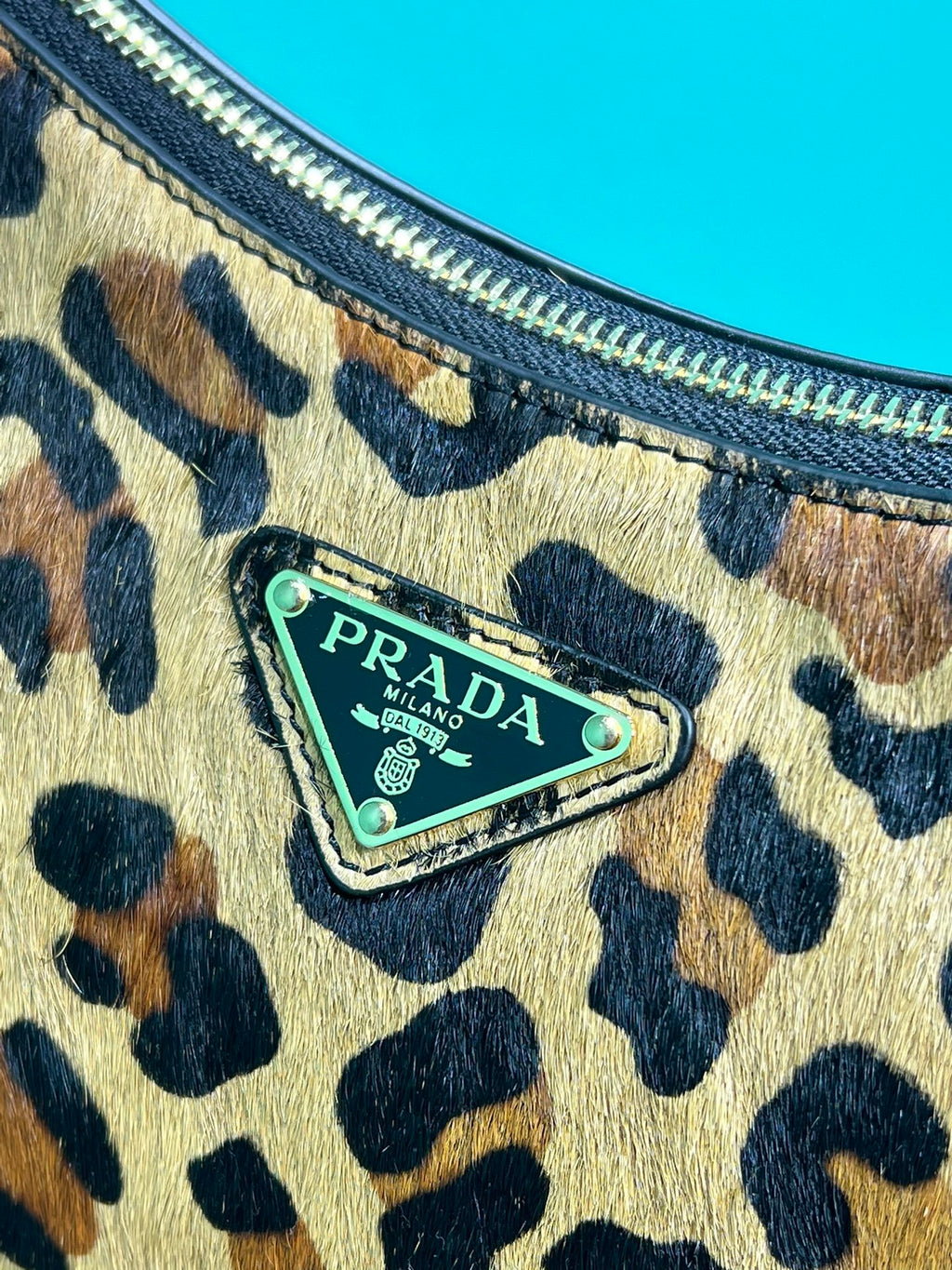 Prada Aimee medium printed leather shoulder bag