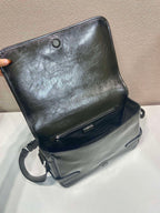 Prada Antiqued leather shoulder bag