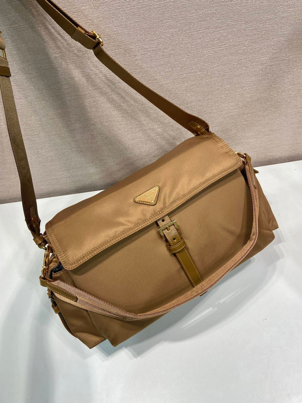 Prada Explore large Re-Nylon shoulder bag with flap