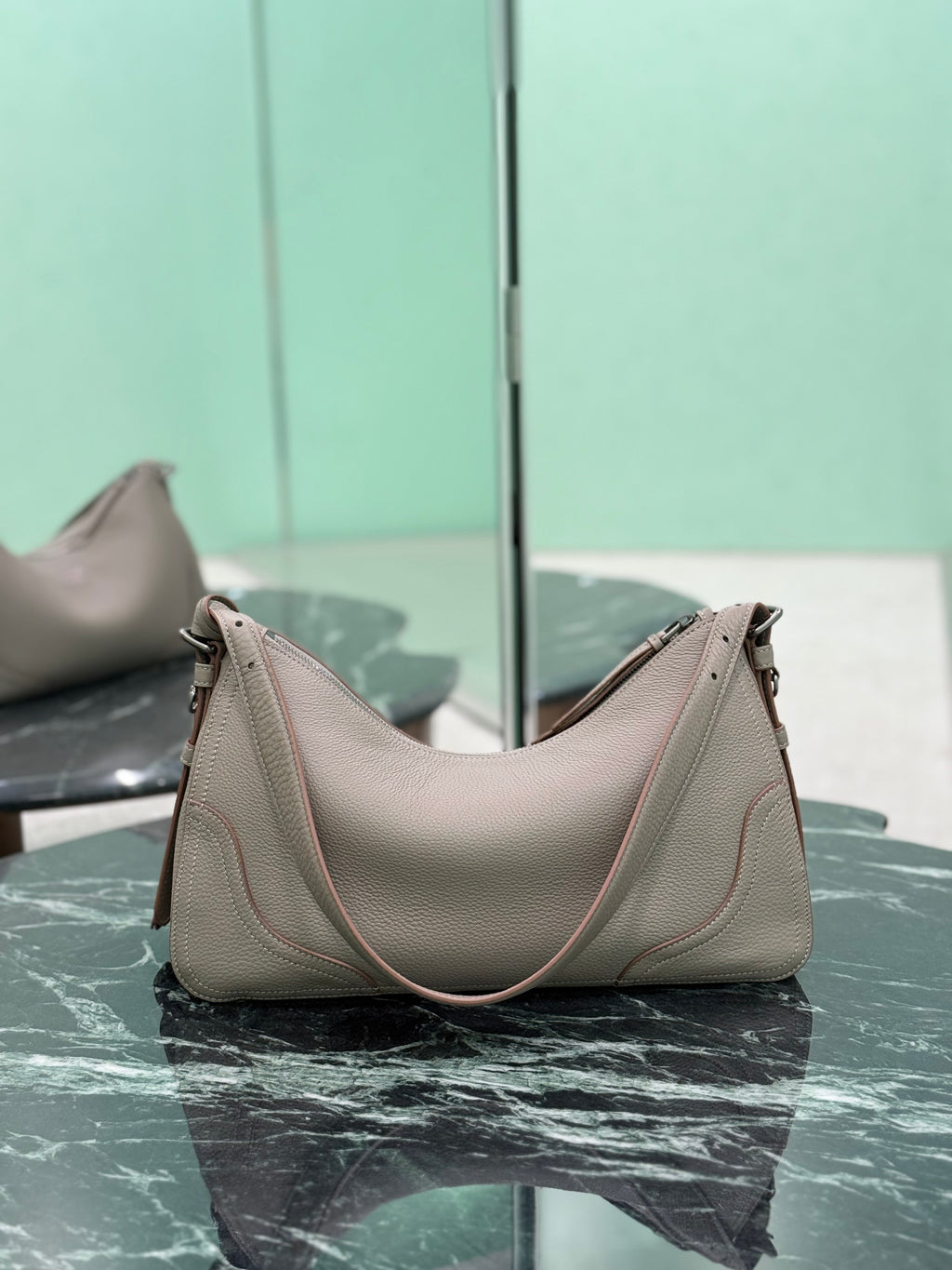 Prada Aimee large leather shoulder bag