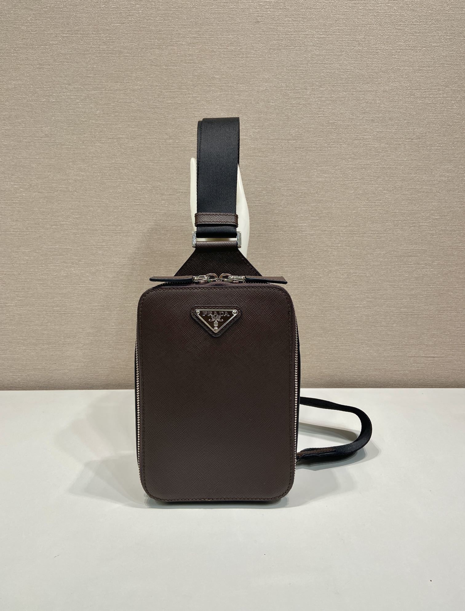 Prada Brique Saffiano leather bag