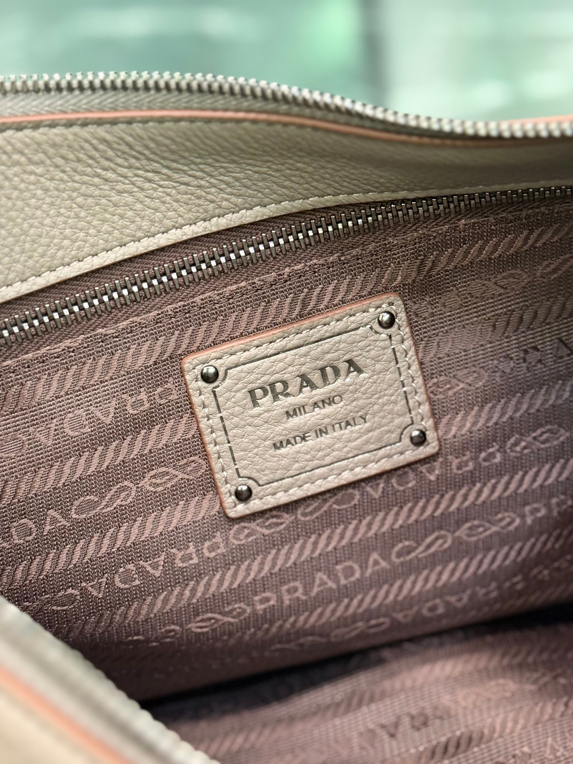 Prada Aimee large leather shoulder bag