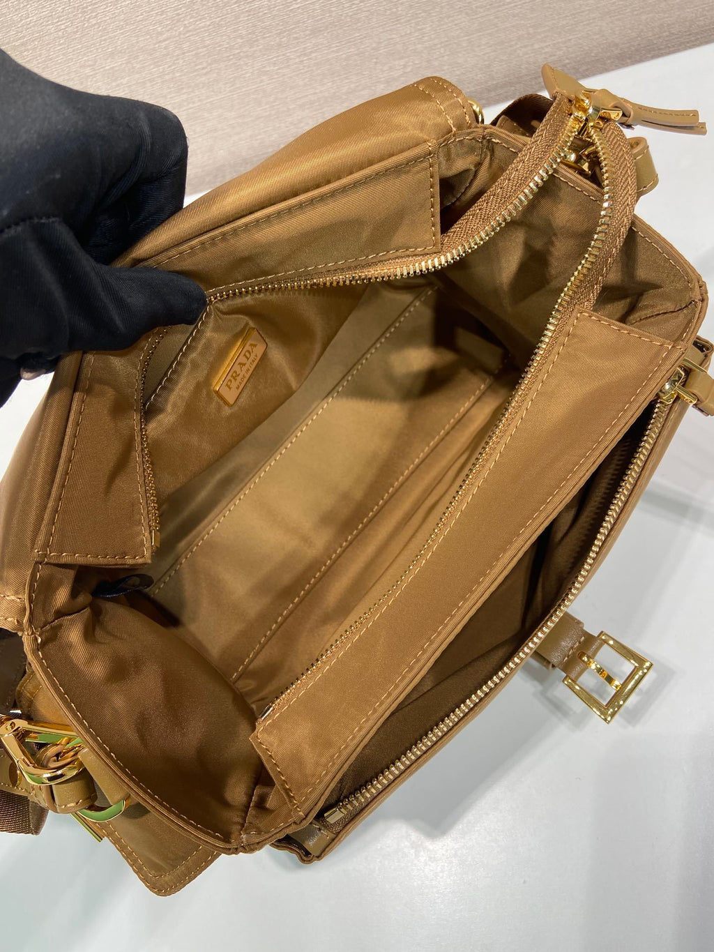 Prada Explore medium Re-Nylon shoulder bag with flap