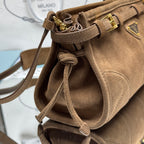 Prada Bonnie small suede shoulder bag