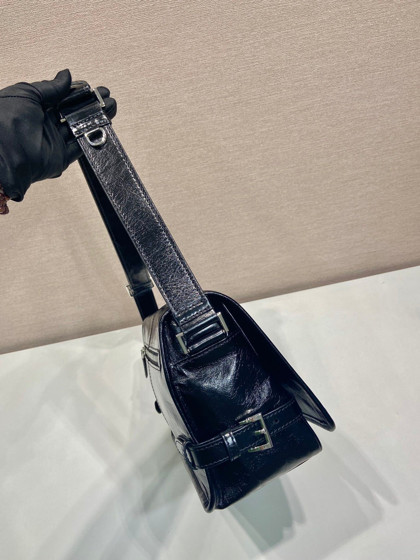 Prada leather shoulder bag