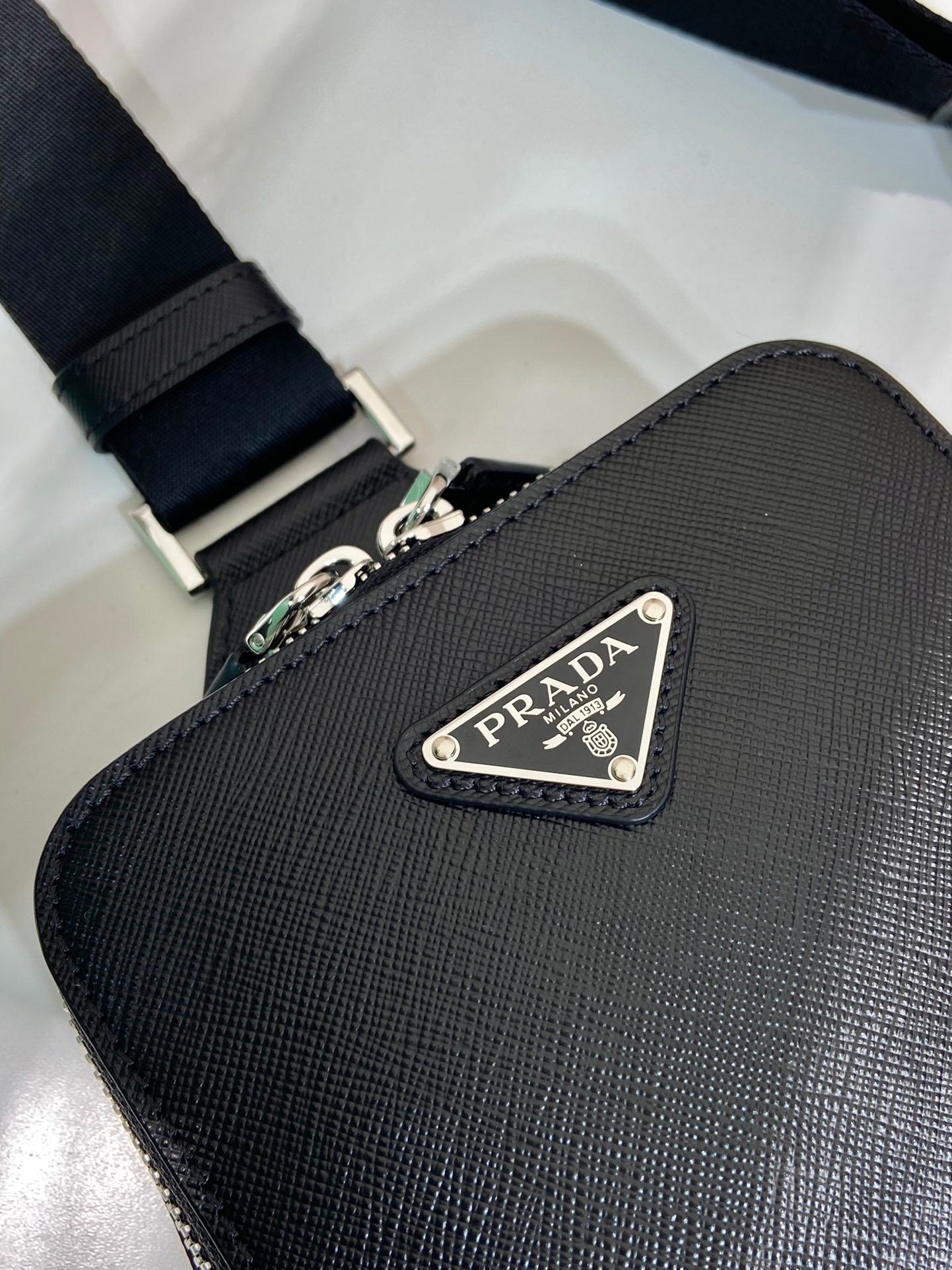Prada Brique Saffiano leather bag