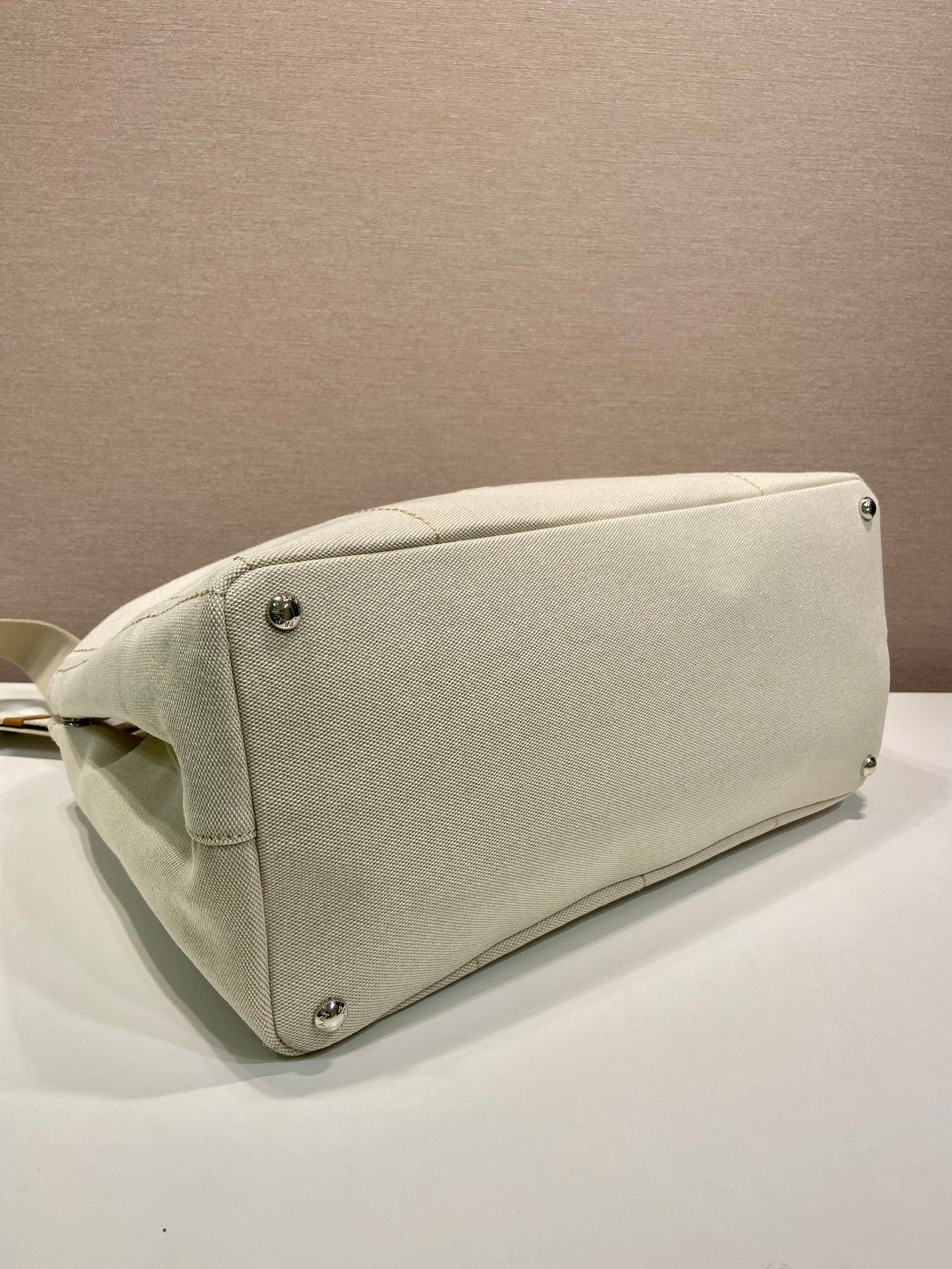Prada Jardiniere extra-large linen blend tote bag