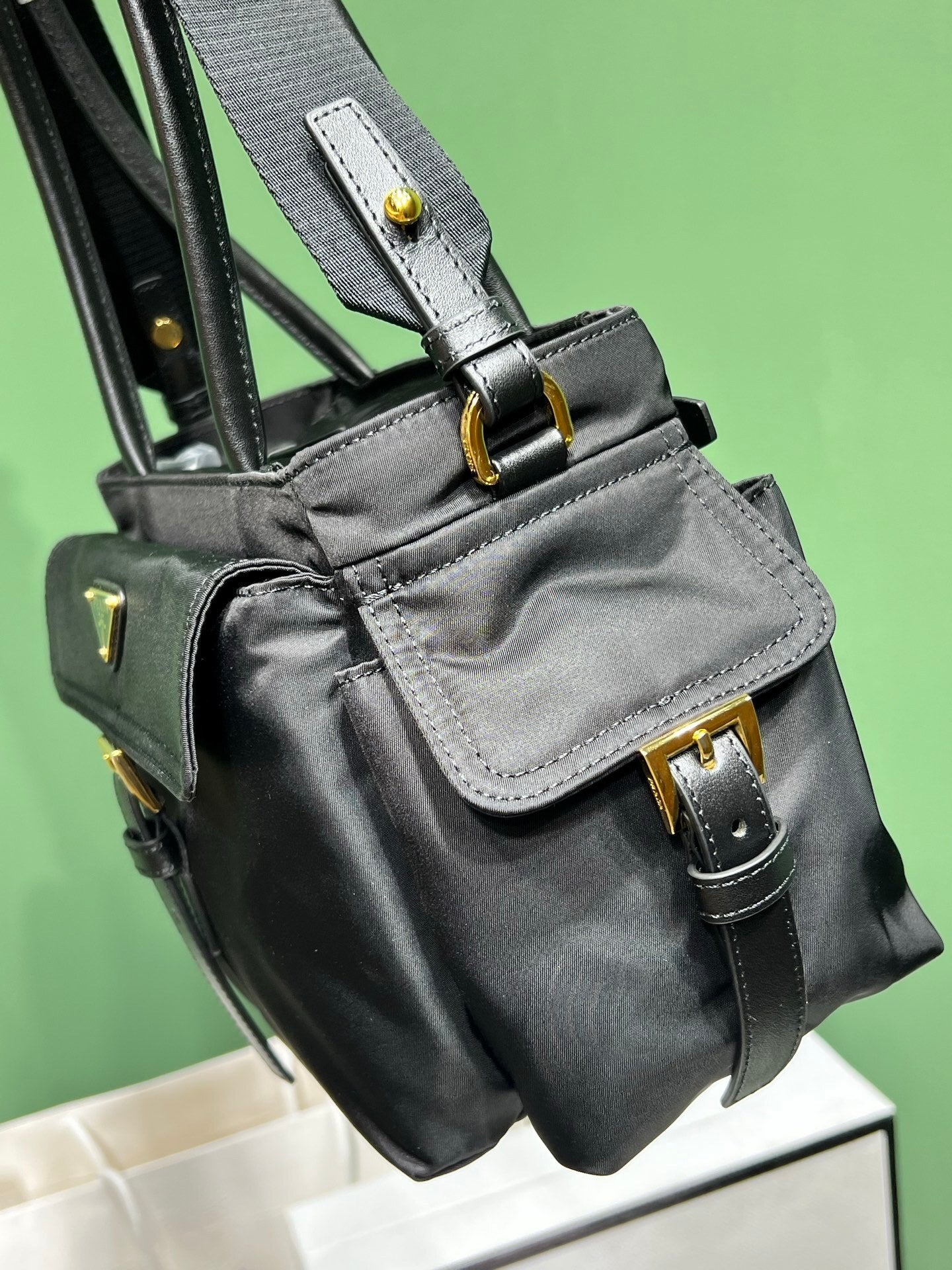 Prada Explore medium nappa leather tote bag