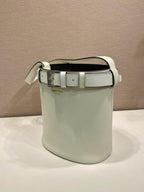 Prada Buckle leather bucket bag with belt