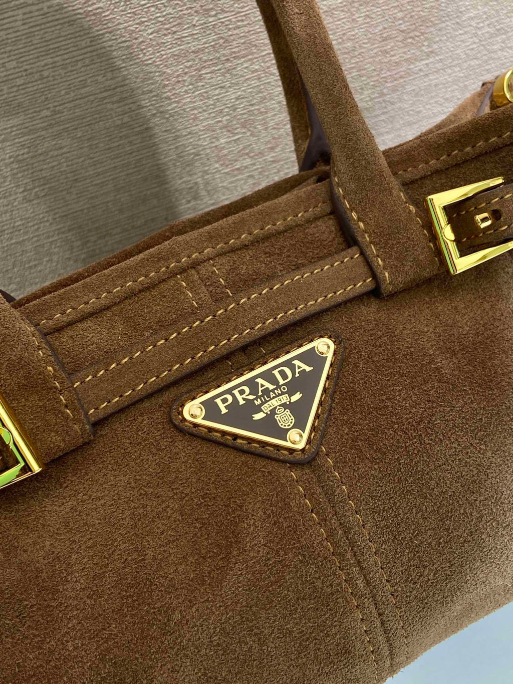 Prada Bonnie suede mini handbag