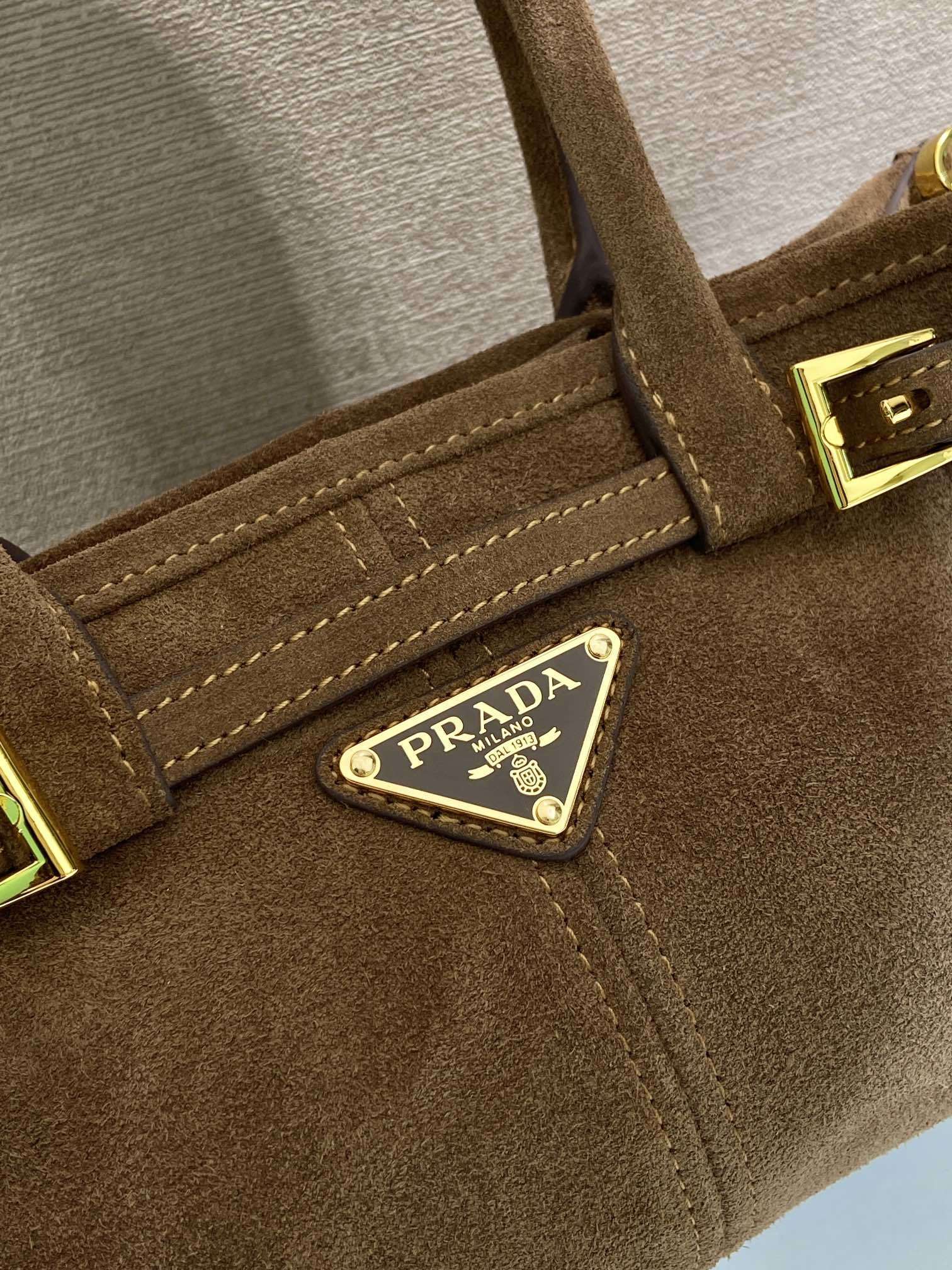 Prada Bonnie suede mini handbag