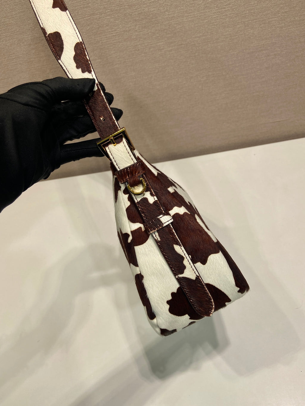 Prada Aimèe medium printed leather shoulder bag