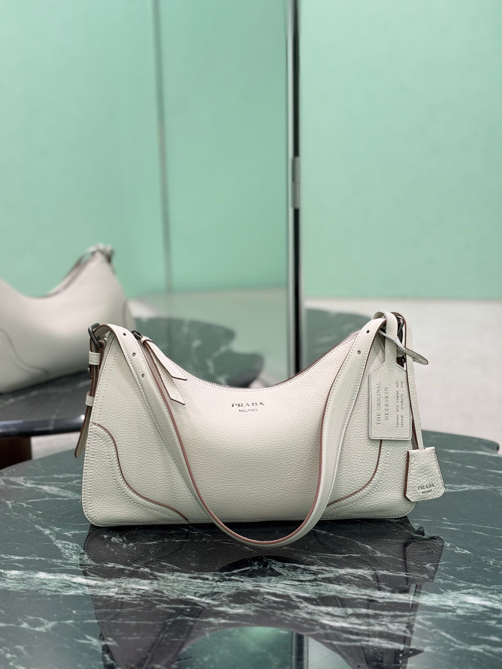 Prada Aimee large leather shoulder bag