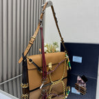 Prada Soft Sound large leather shoulder bag with charms