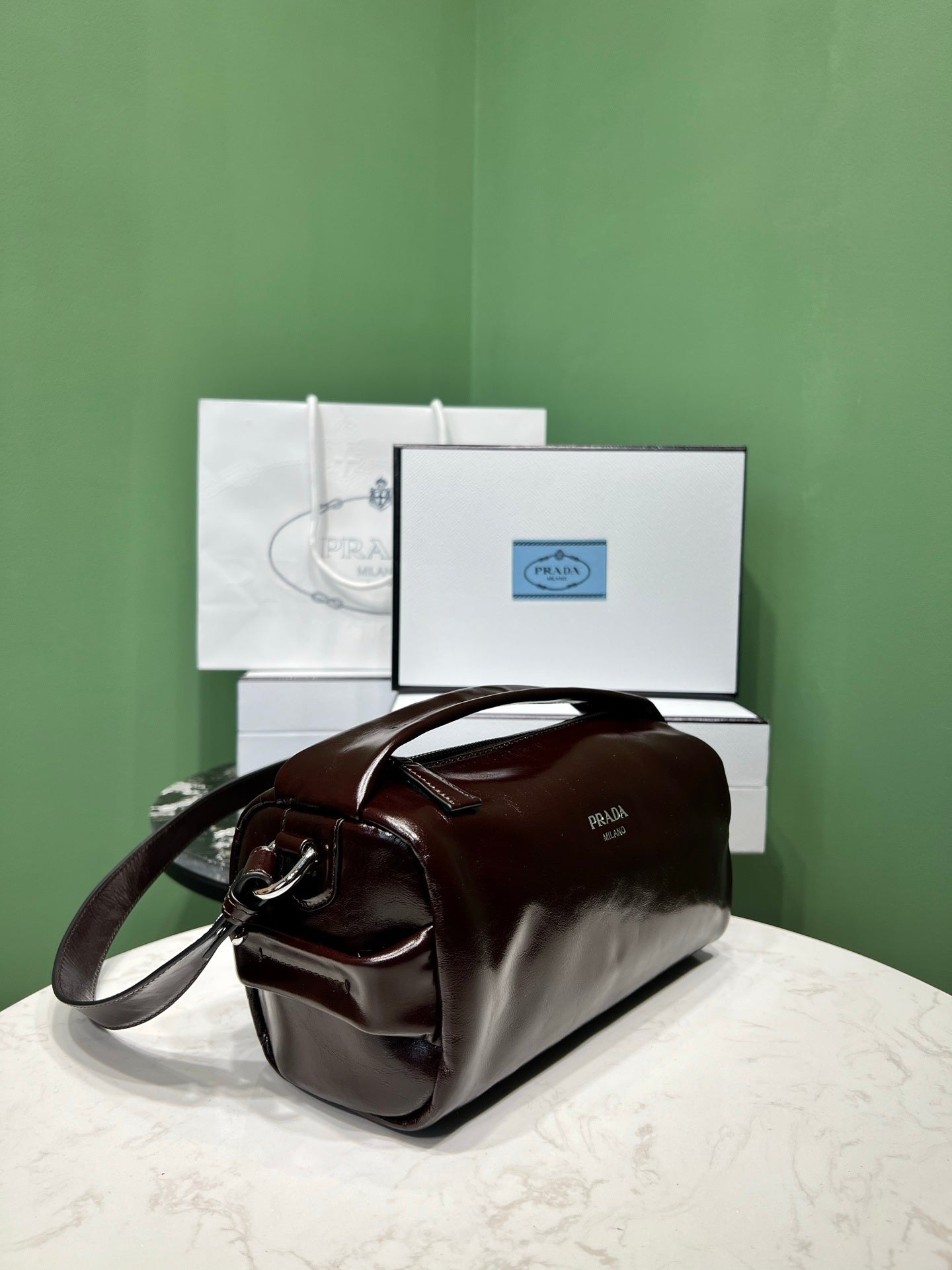 Prada leather shoulder bag