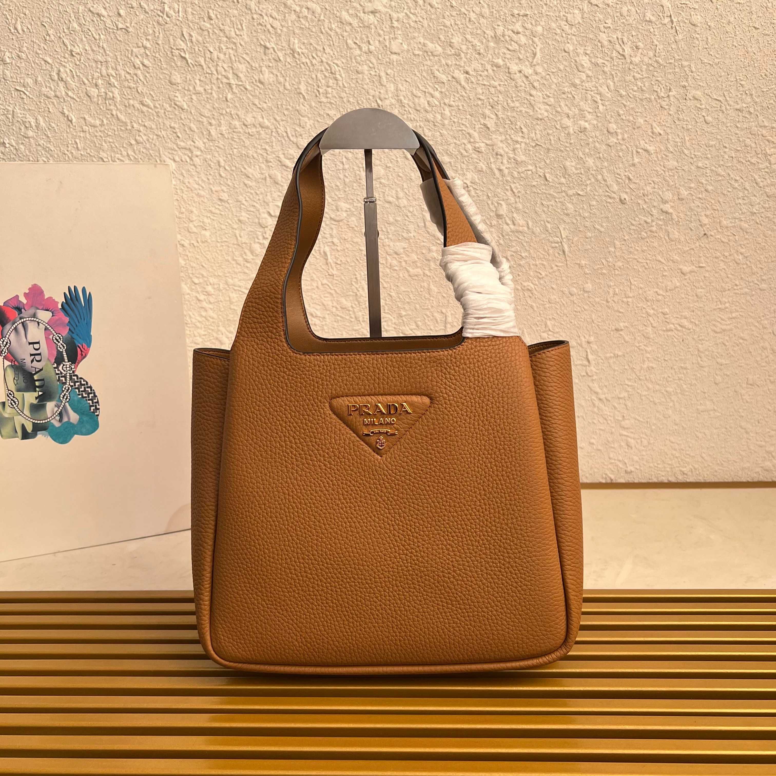 Prada small leather tote bag