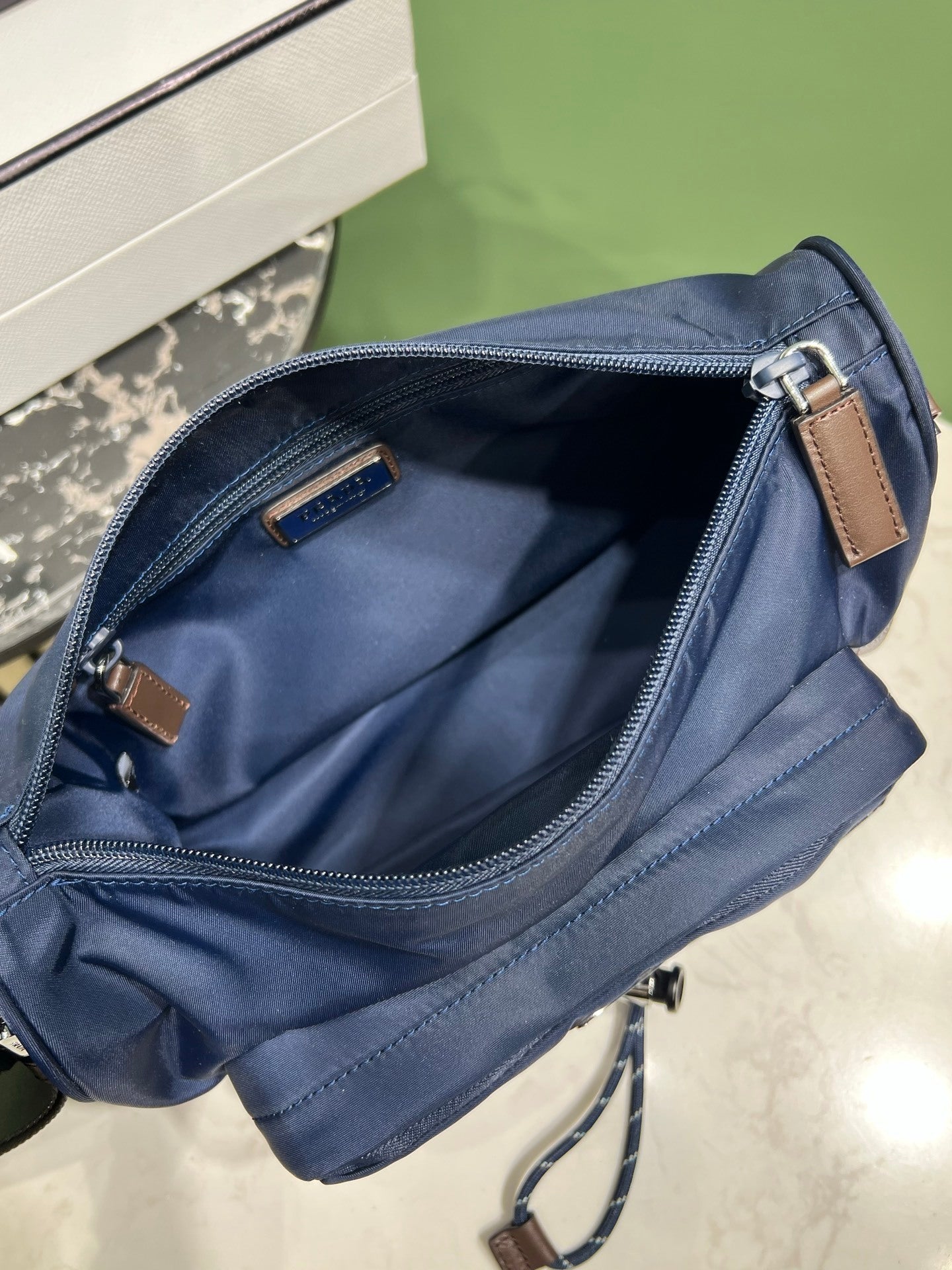 Prada Speedrock Re-Nylon and leather shoulder bag