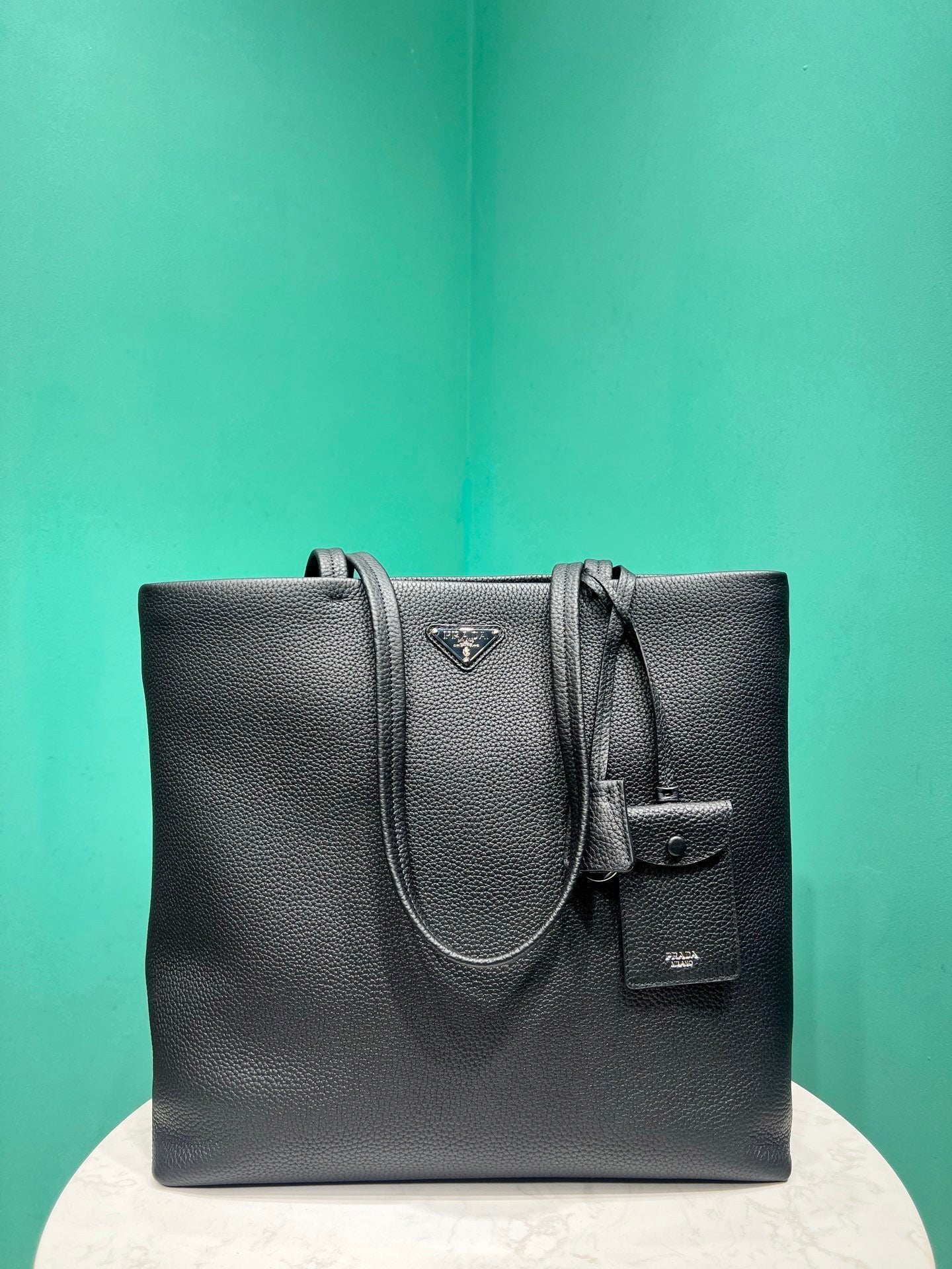 Prada leather tote bag