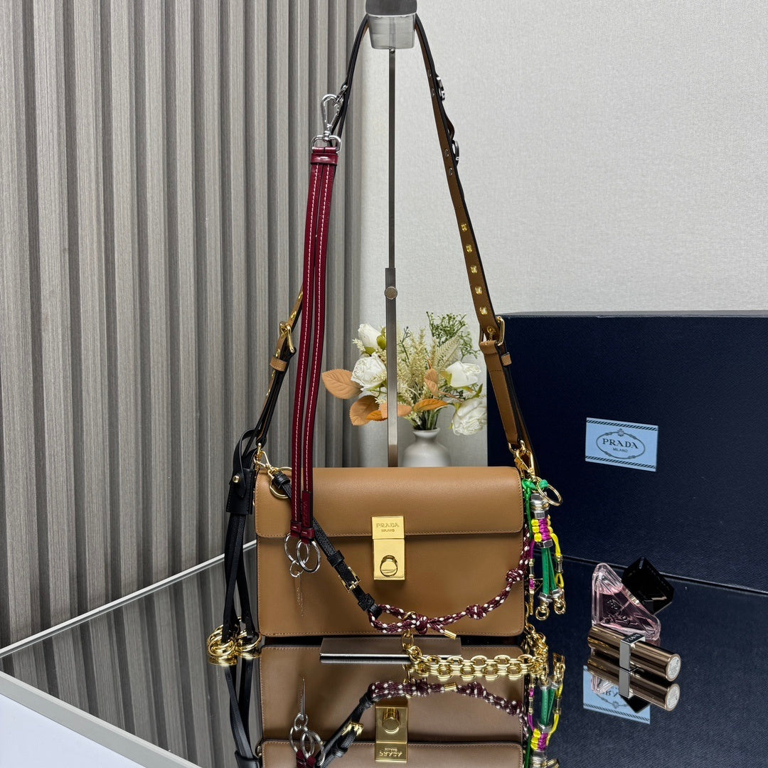 Prada Soft Sound small leather shoulder bag with charms