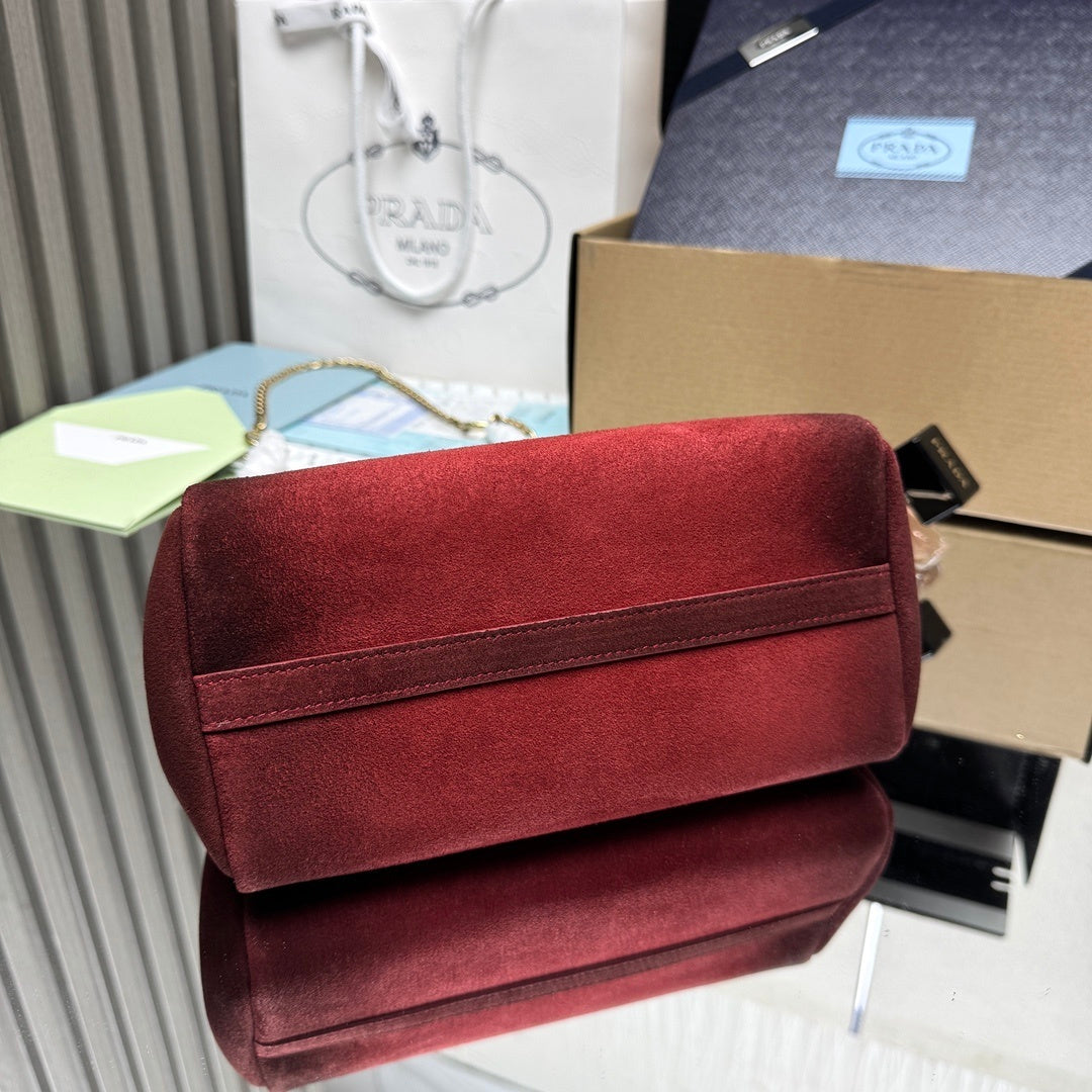 Prada Enchaine mini suede bag