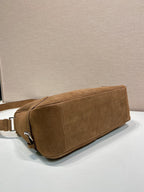 Prada suede shoulder bag