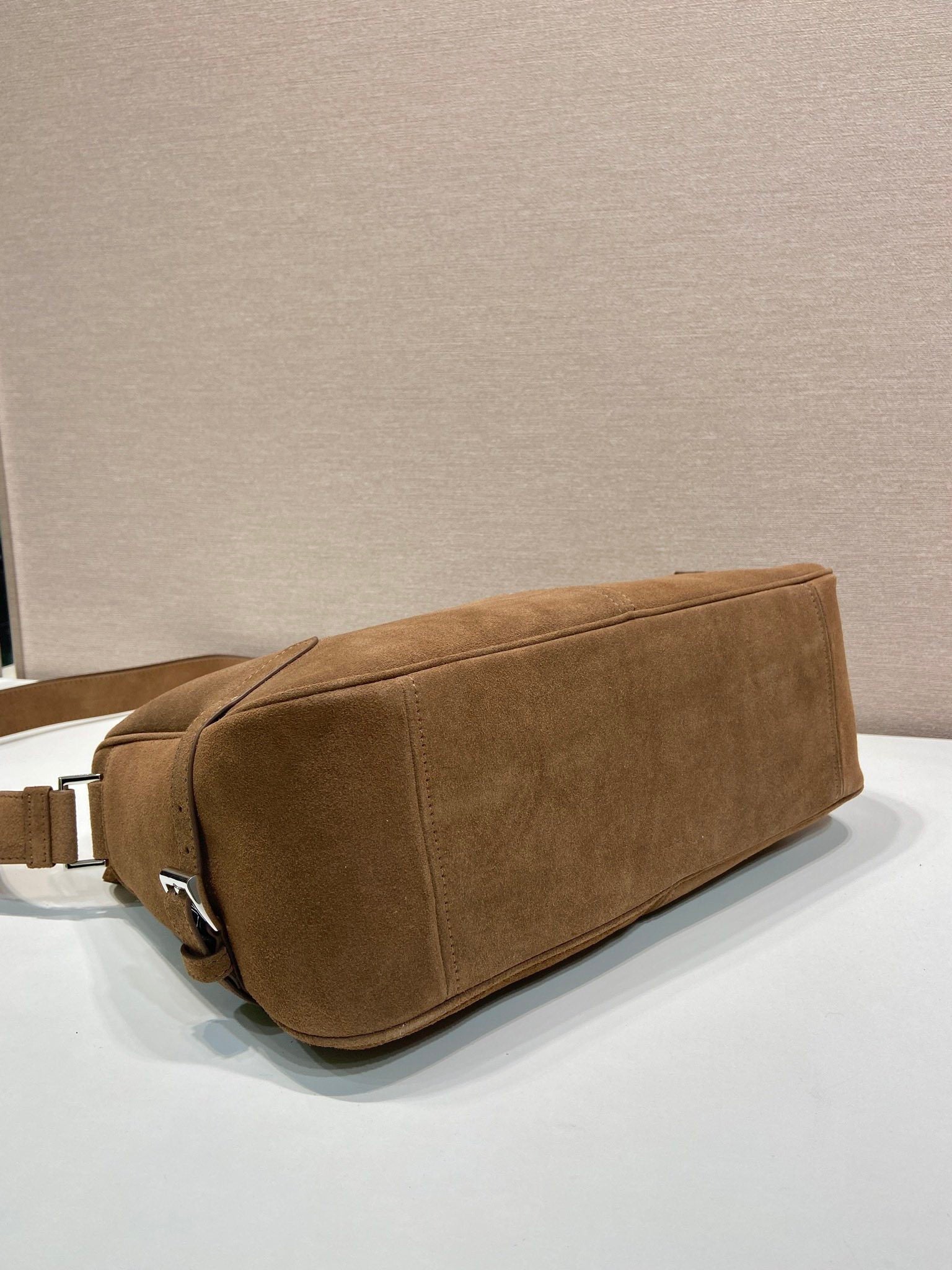 Prada suede shoulder bag