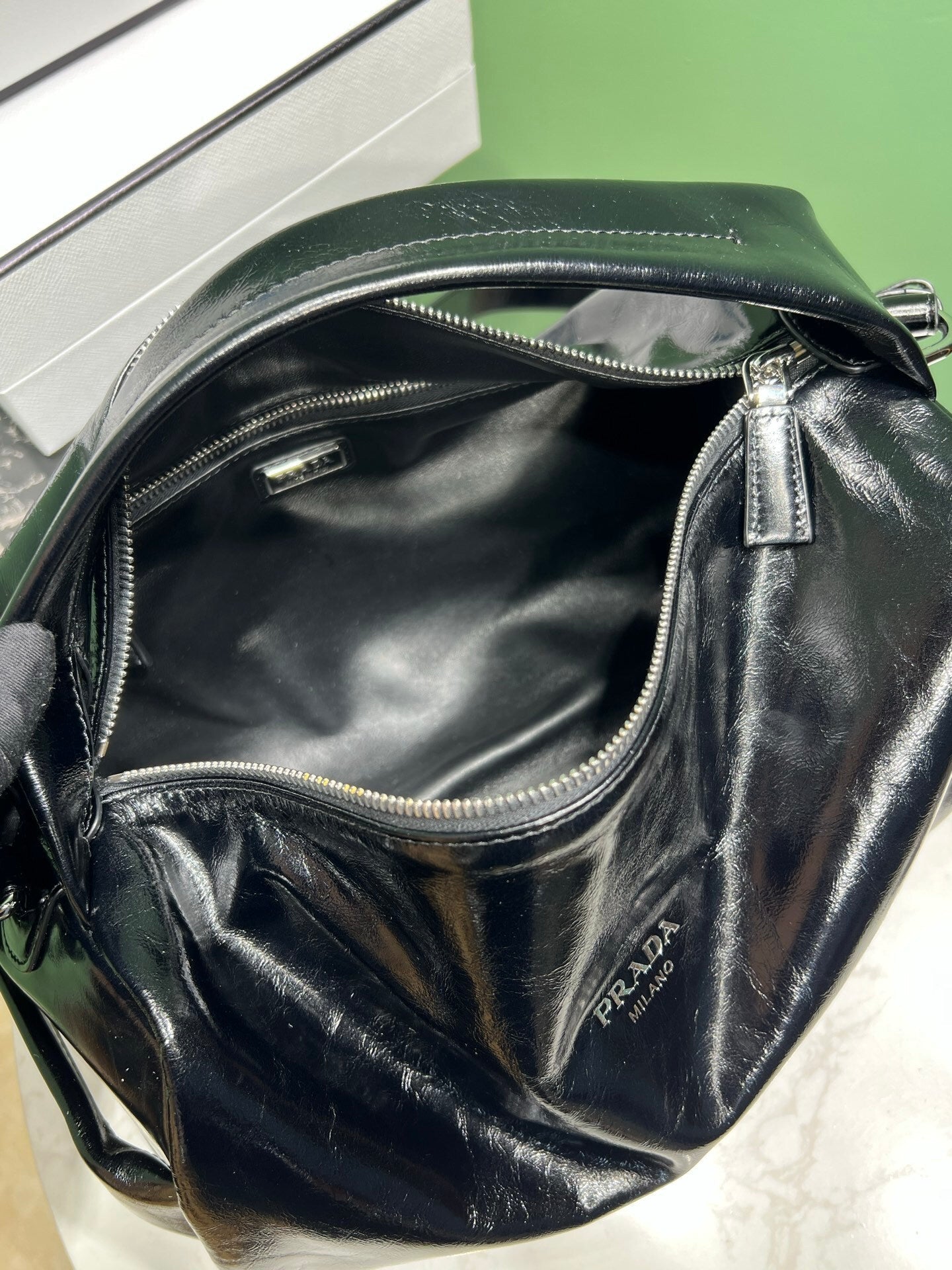 Prada leather shoulder bag