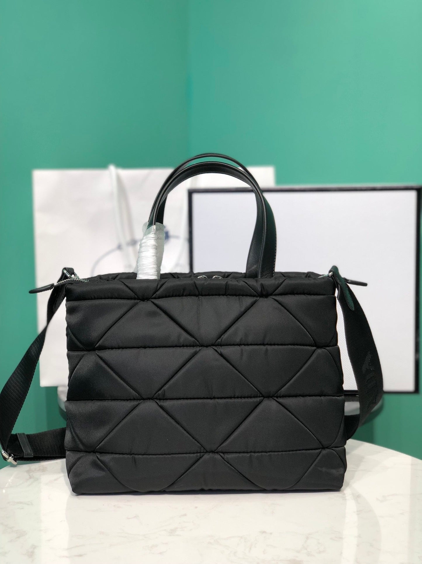 Prada small padded Re-Nylon tote