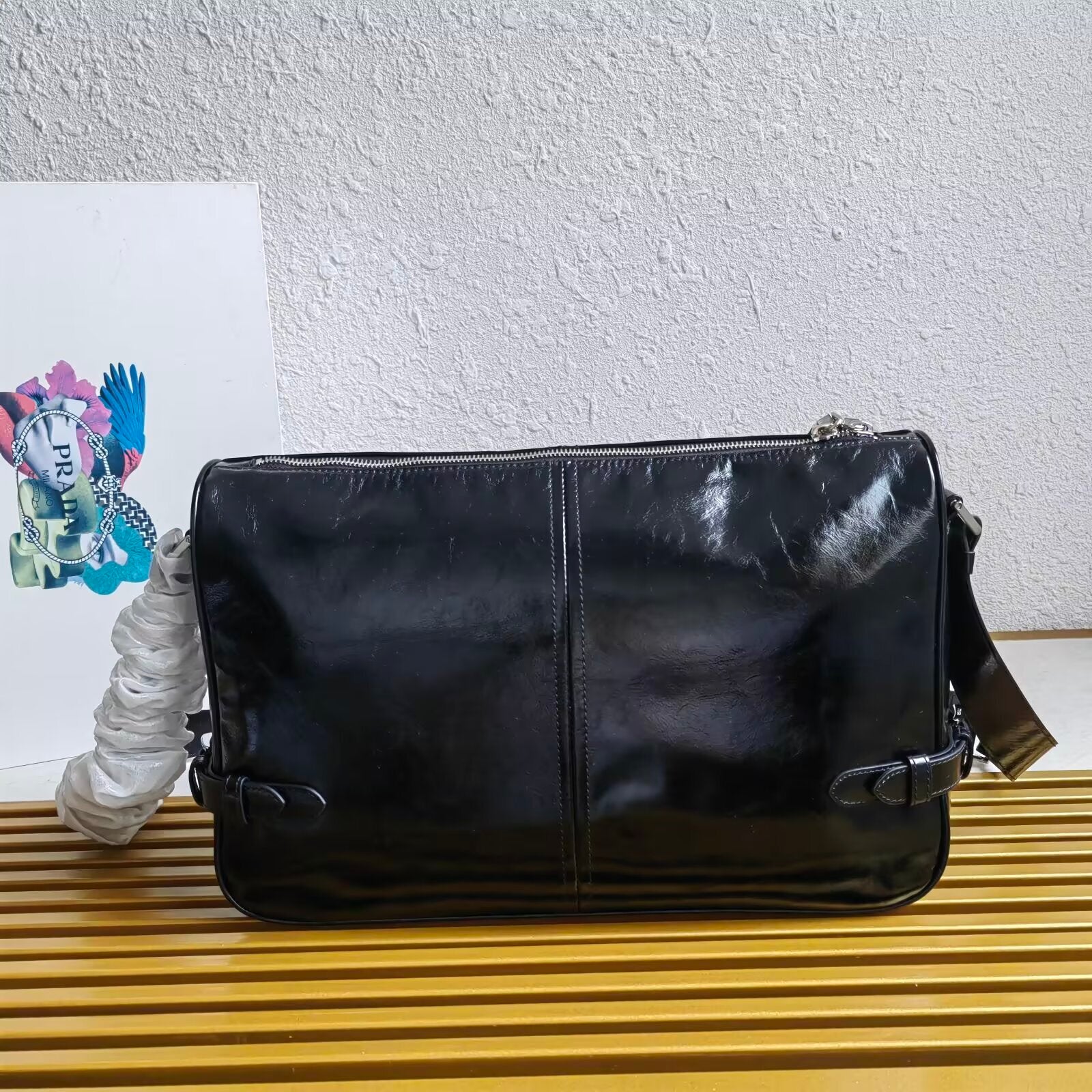 Prada leather shoulder bag
