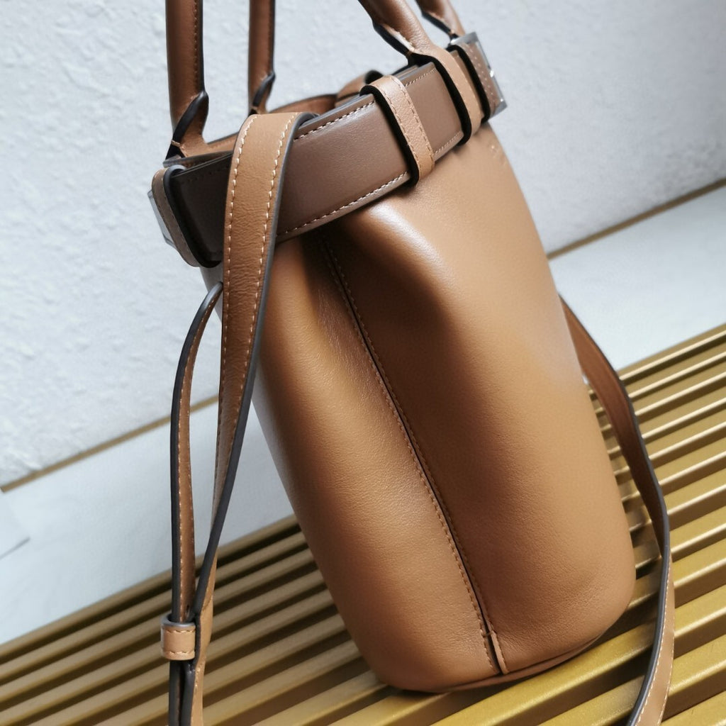 Prada Buckle small leather handbag with belt