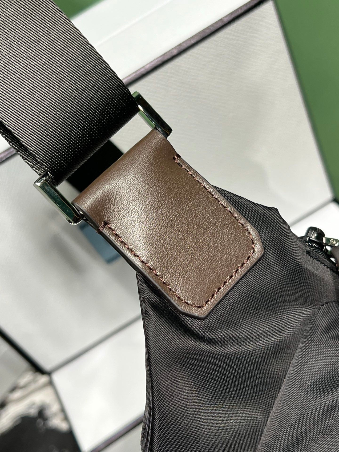 Prada Speedrock Re-Nylon and leather shoulder bag