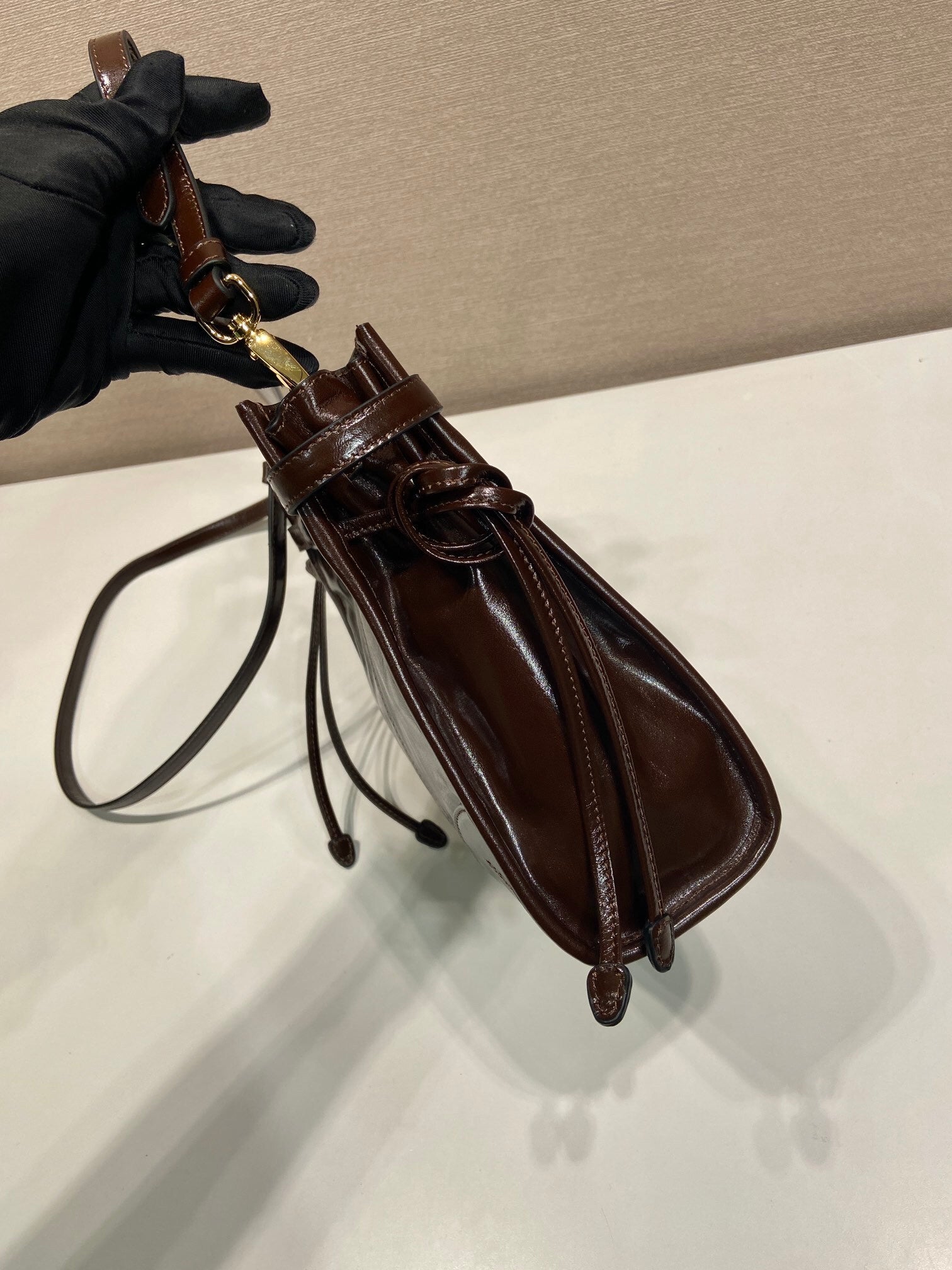 Prada Bonnie leather mini shoulder bag