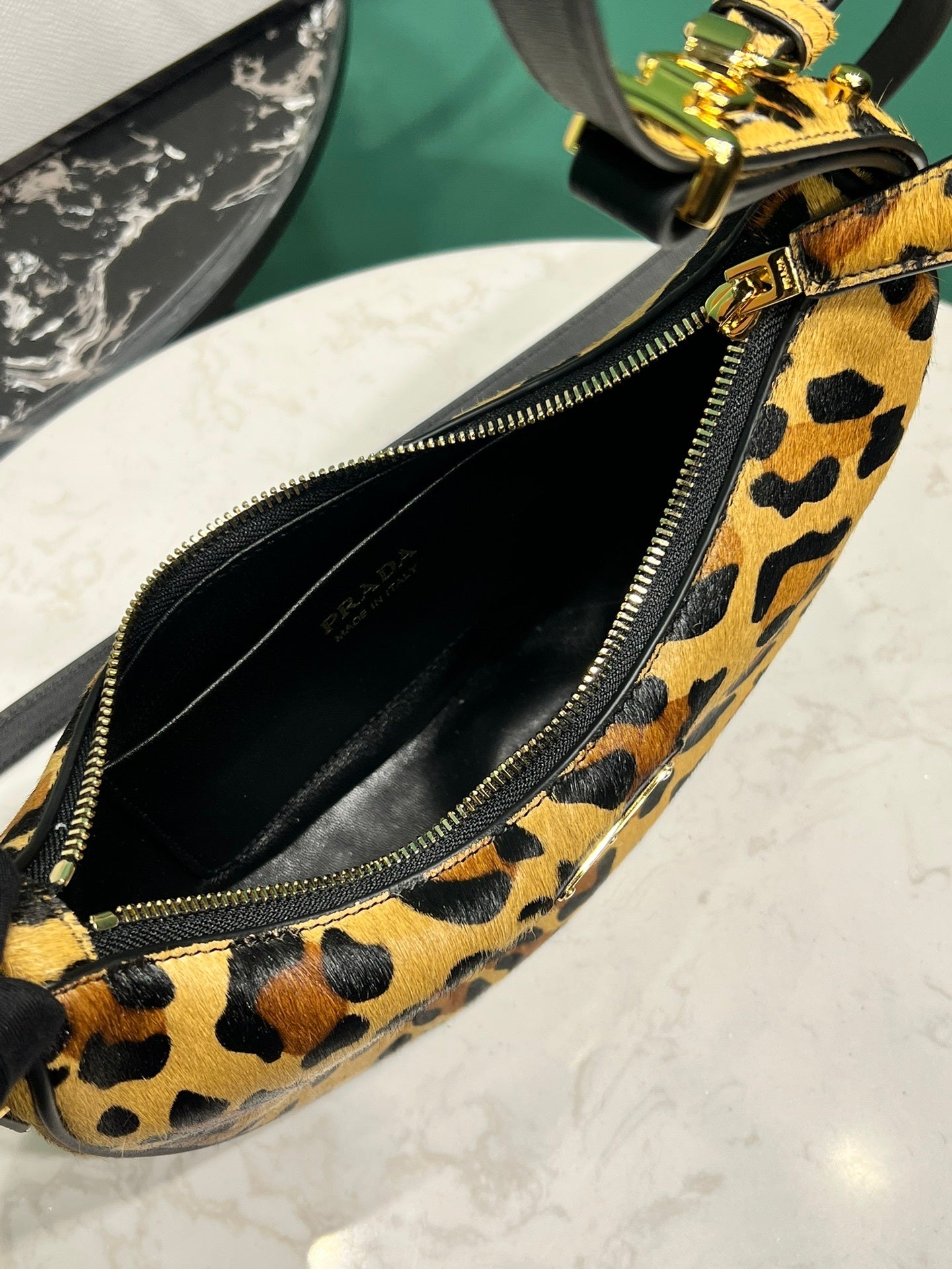 Prada Arque printed leather mini shoulder bag