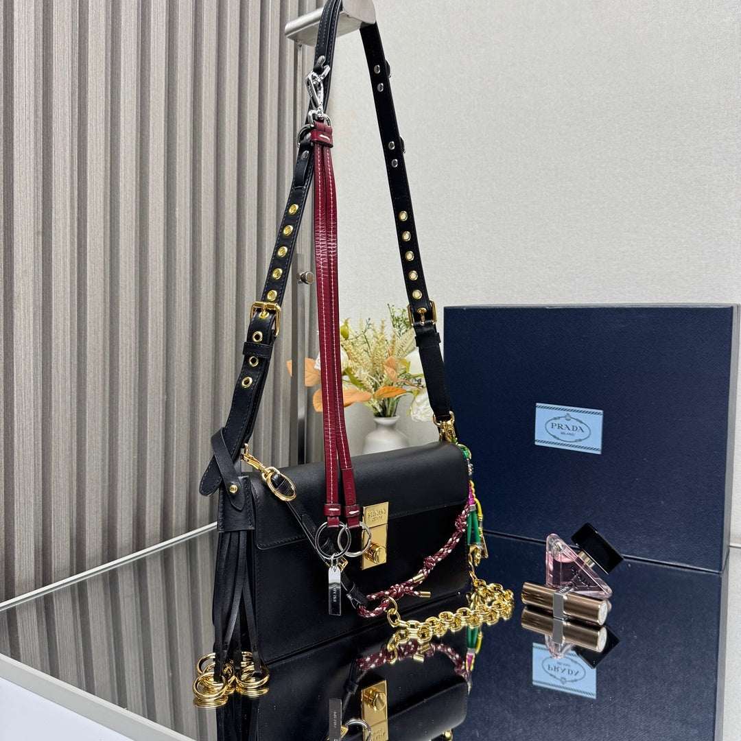 Prada Soft Sound small leather shoulder bag with charms