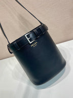 Prada Buckle leather bucket bag with belt