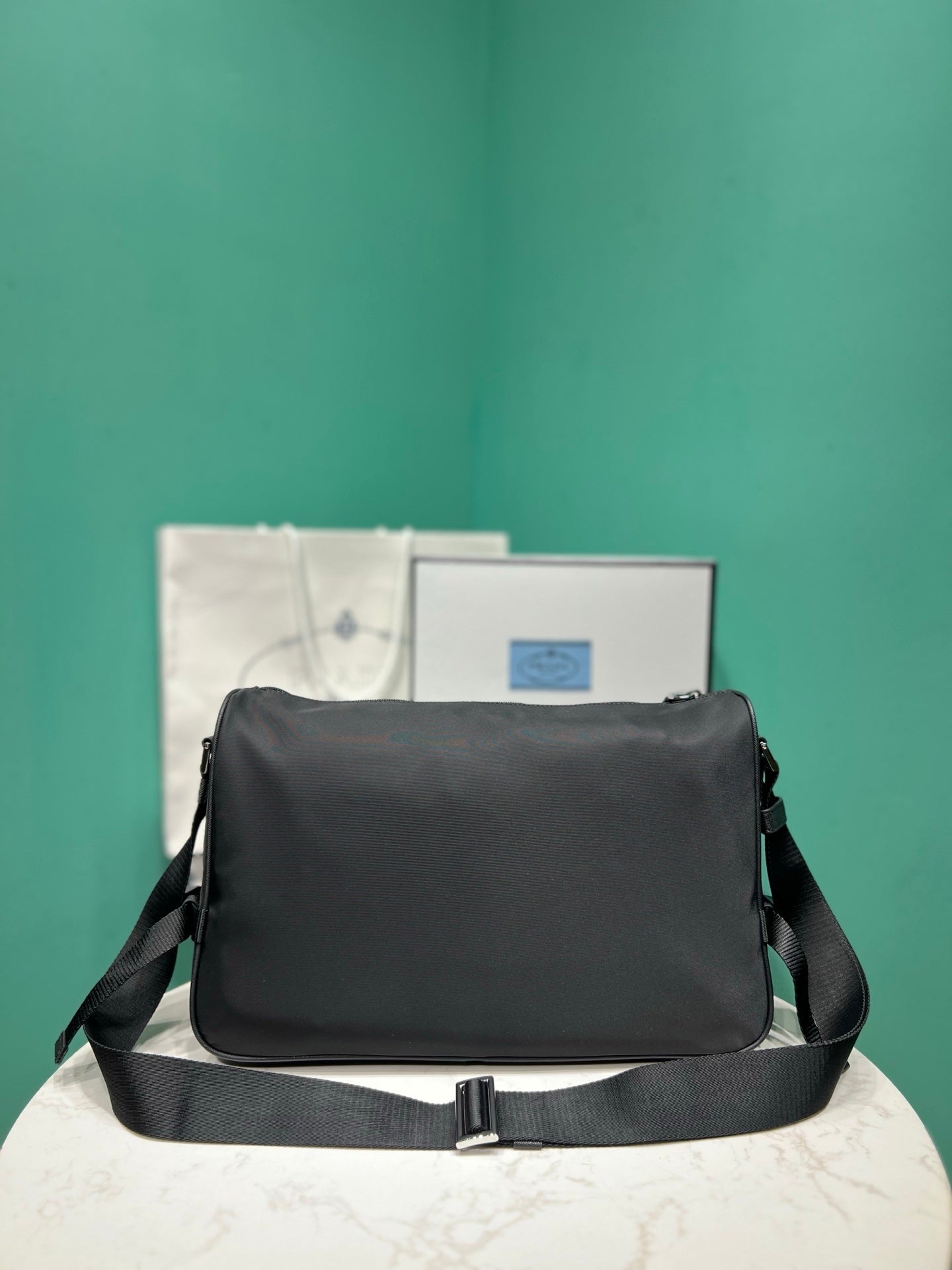 Prada large Re-Nylon and Saffiano leather shoulder bag