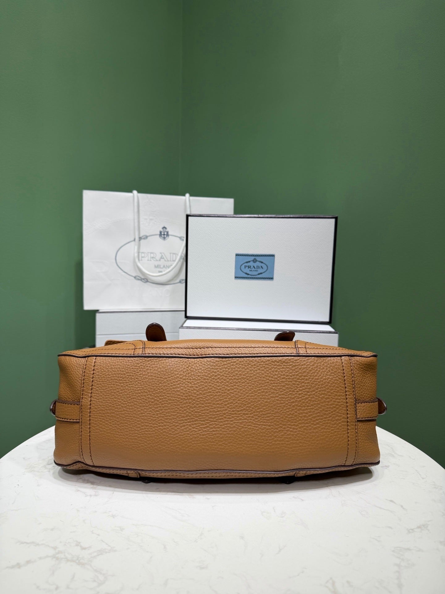 Prada large leather tote bag