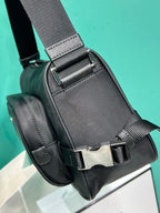 Prada medium Re-Nylon and Saffiano leather shoulder bag