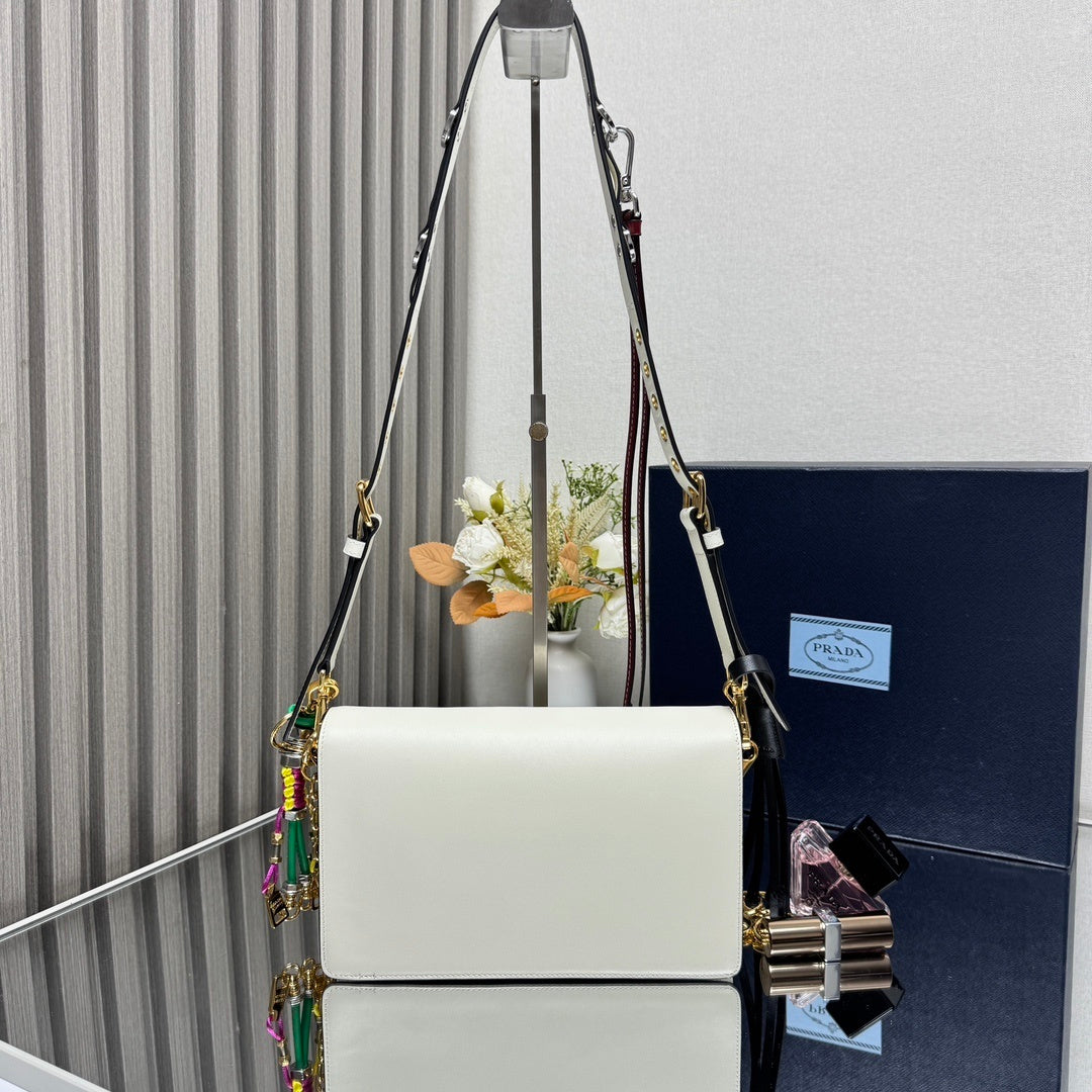 Prada Soft Sound small leather shoulder bag with charms