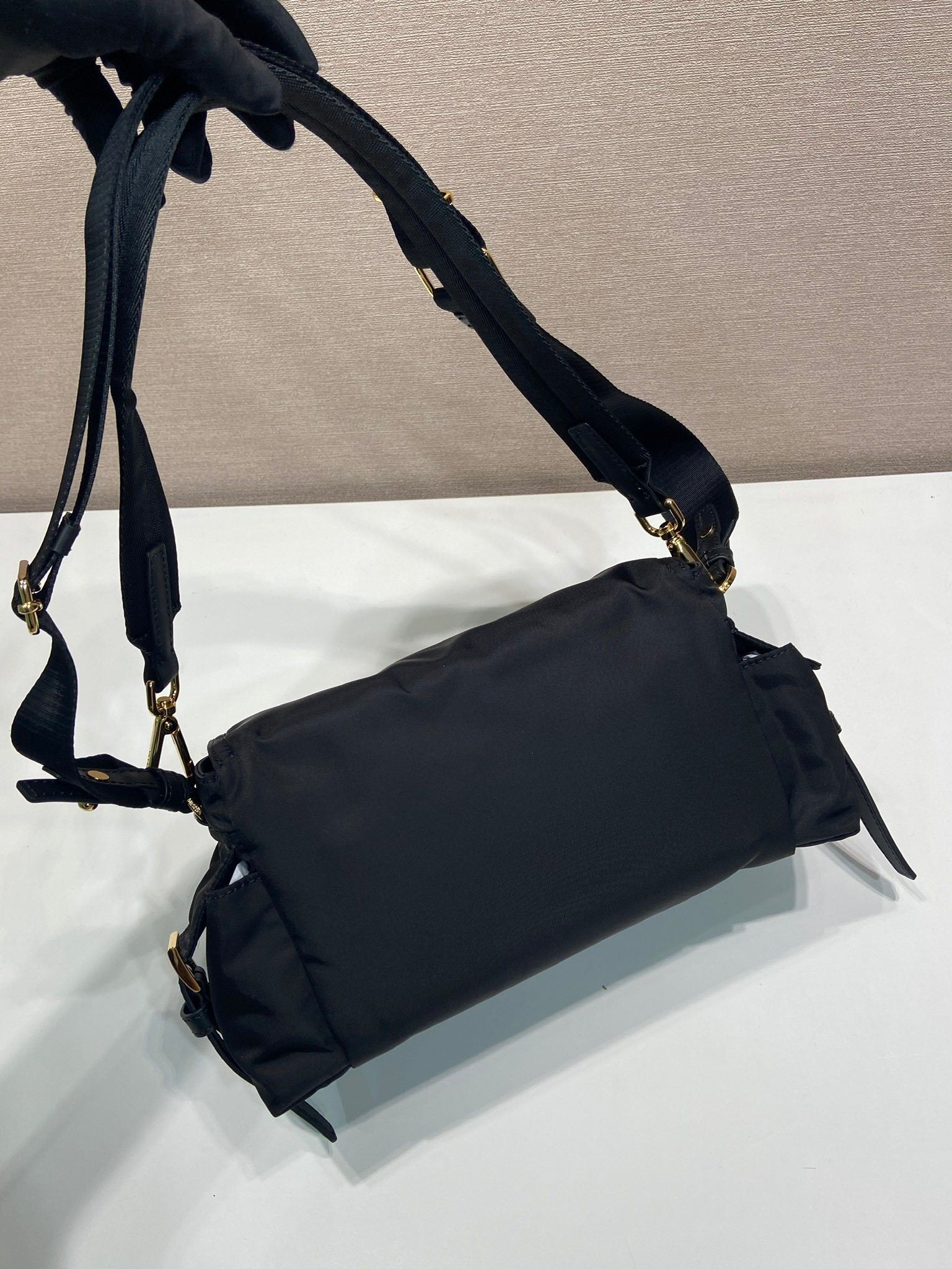 Prada Explore medium Re-Nylon shoulder bag with flap