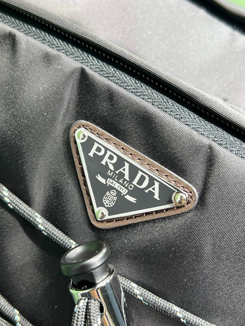 Prada Speedrock Re-Nylon and leather shoulder bag