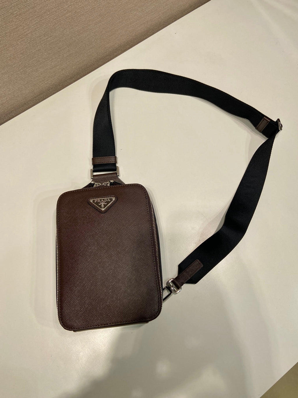 Prada Brique Saffiano leather bag