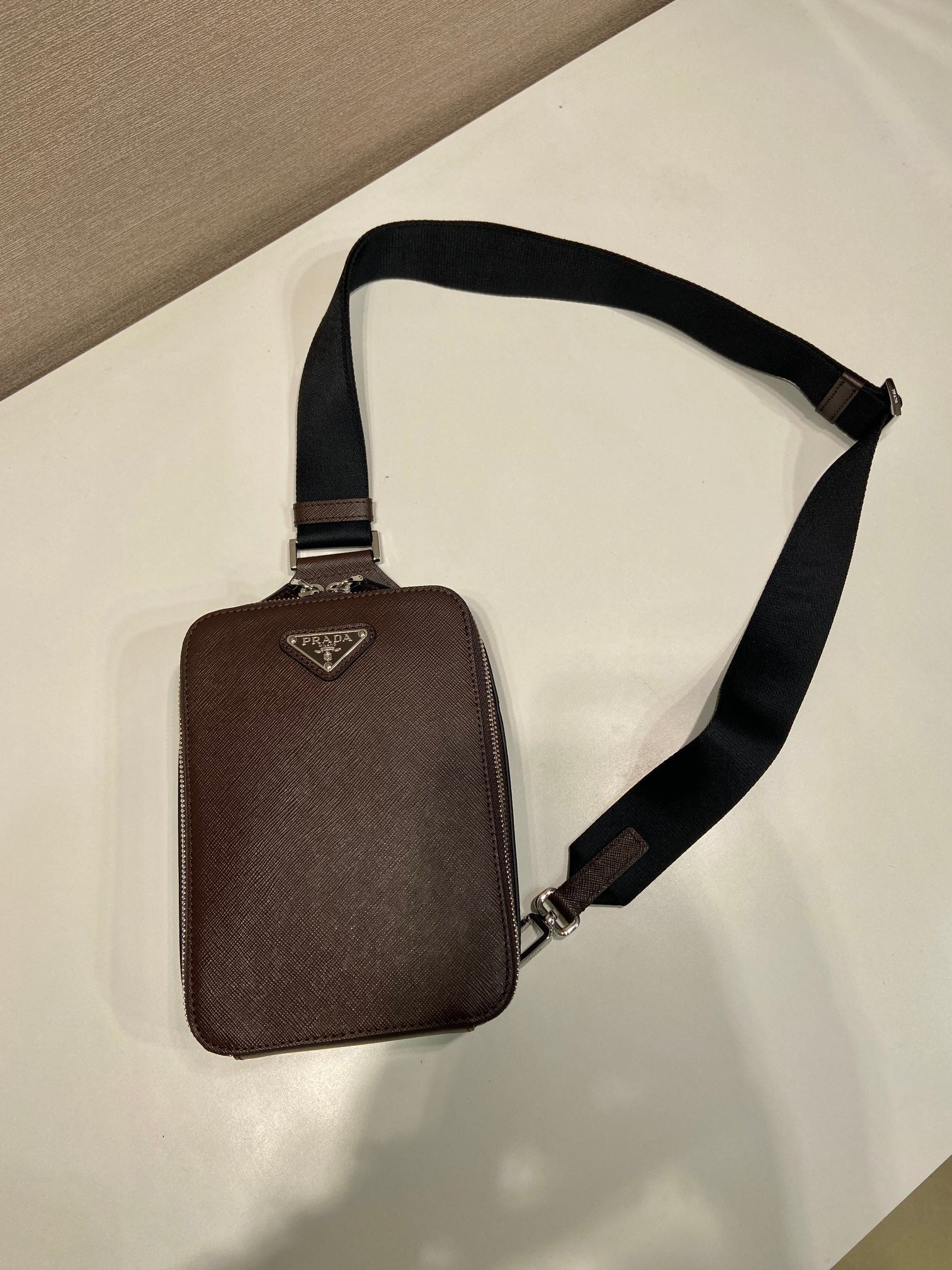 Prada Brique Saffiano leather bag