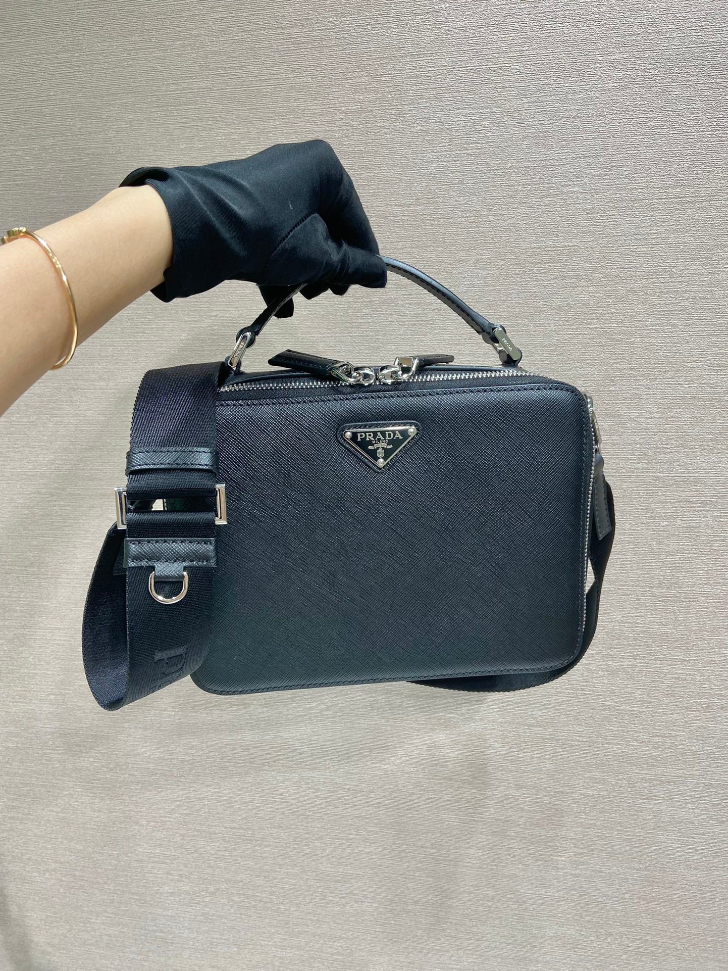 Prada Brique medium Saffiano leather bag