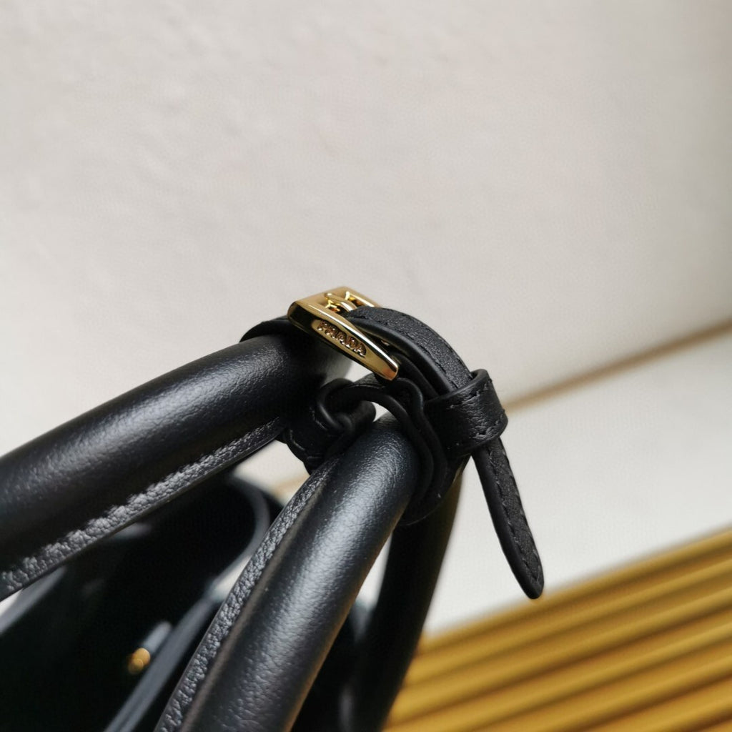 Prada Buckle small leather handbag with belt